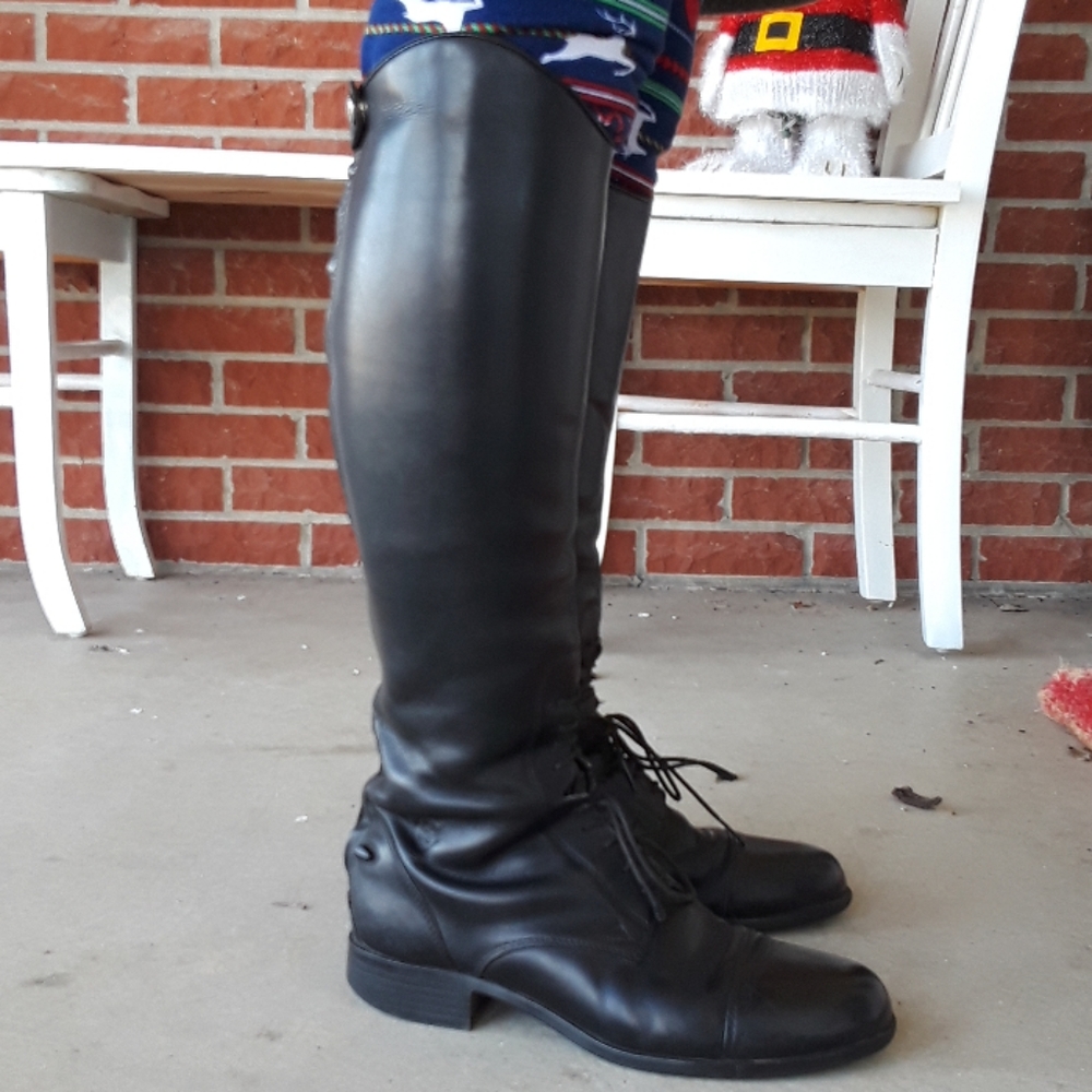 Ariat size 8 english riding field boots back zip